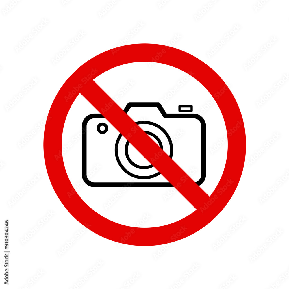 Sign forbidding photography- vector illustration Sign forbidding photography- vector illustration