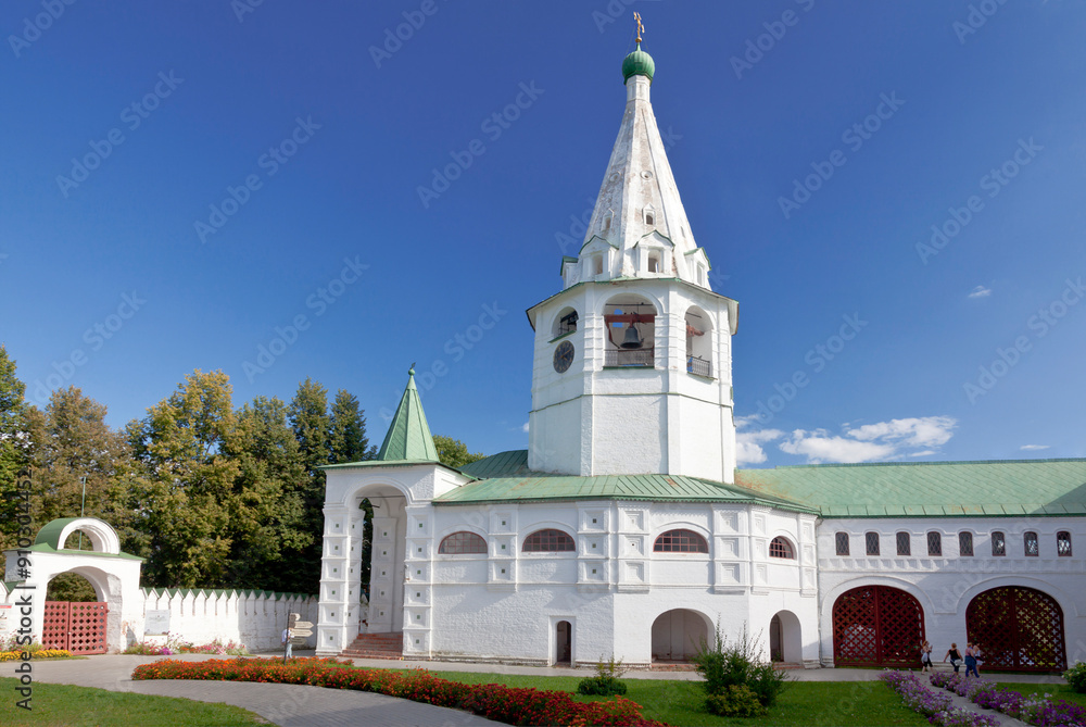 Suzdal Kremlin, 17th century bell tower. View from the yard. Suzdal, Vladimir region, Russia Suzdal Kremlin, 17th century bell tower. View from the yard. Suzdal, Vladimir region, Russia