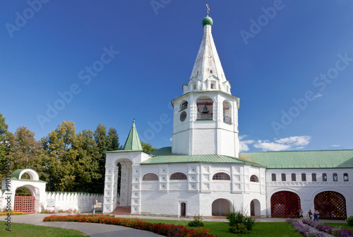 Suzdal Kremlin, 17th century bell tower. View from the yard. Suzdal, Vladimir region, Russia