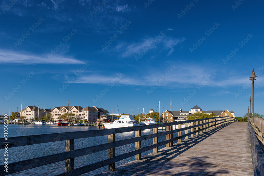 Obraz premium Manteo on Roanoke Island in Outer Banks, North Carolina, USA