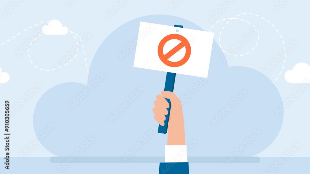 Struggle Reductive Sign Struggle for rights concept. Picket sign. Propaganda poster. Hand ...
