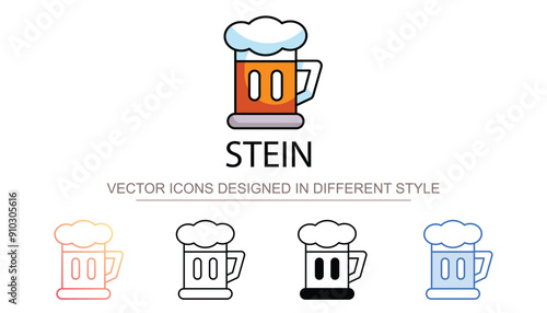 Stein icon design with white background stock illustration