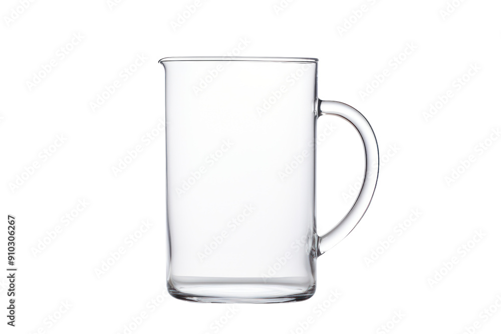 minimalist, sleek glass pitcher with a thin spout and a delicate handle, isolated on a white background. minimalist, sleek glass pitcher with a thin spout and a delicate handle, isolated on a white background.