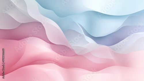 Abstract Waves in Pastel Colors