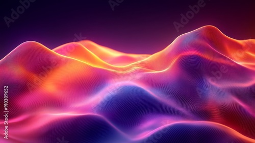 Wallpaper Mural Wave Pattern with Rhythm and Movement - Colorful Expressive Motion Background Torontodigital.ca