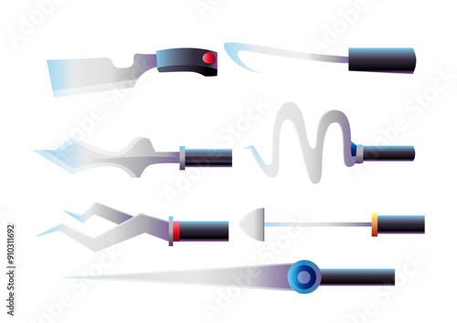 sword design on white background vector
