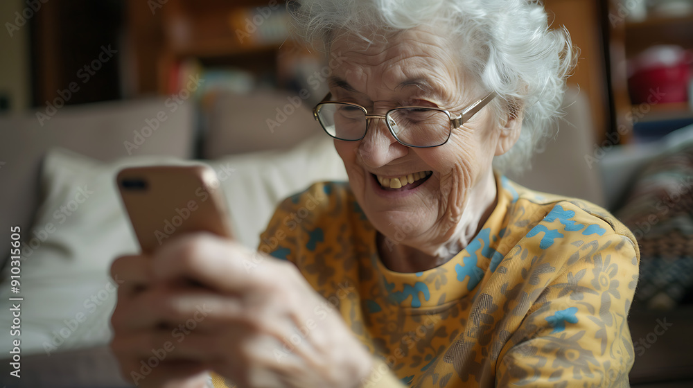 Smiling senior woman in yellow, blue, and brown, using a smartphone, conveying joy and connection, perfect for technology and aging concepts.
Smiling senior woman in yellow, blue, and brown, using a smartphone, conveying joy and connection, perfect for technology and aging concepts.