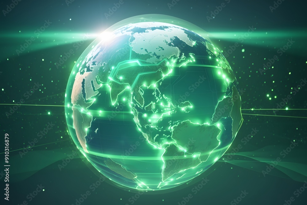 Fototapeta premium Global business network concept , internet connection