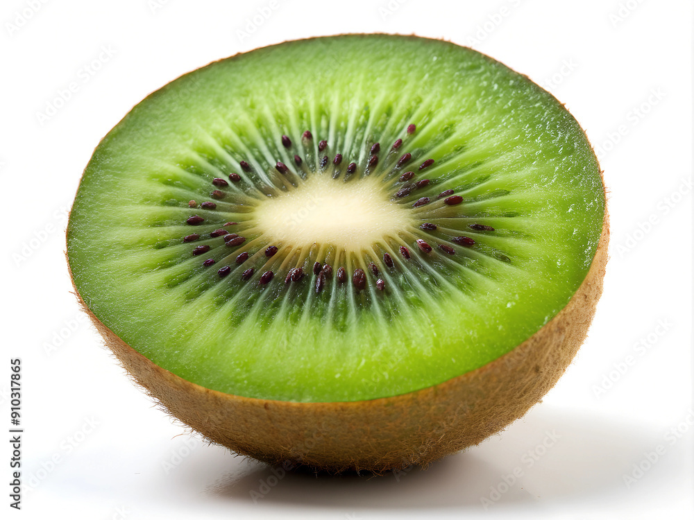 Juicy kiwi cut in half on a white background Juicy kiwi cut in half on a white background