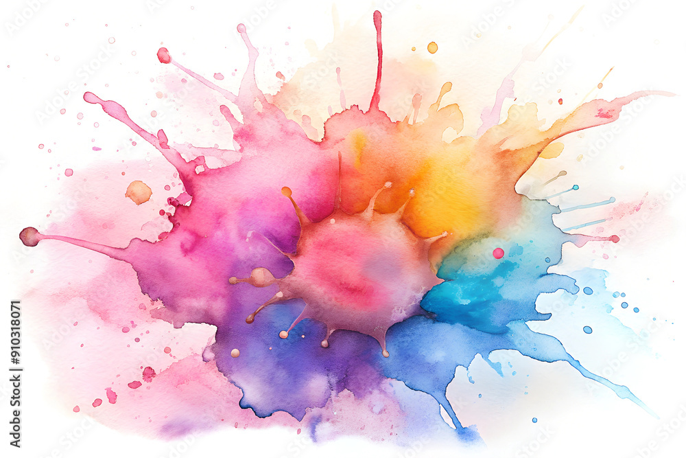 Fototapeta premium Multicolored blots in watercolor technique