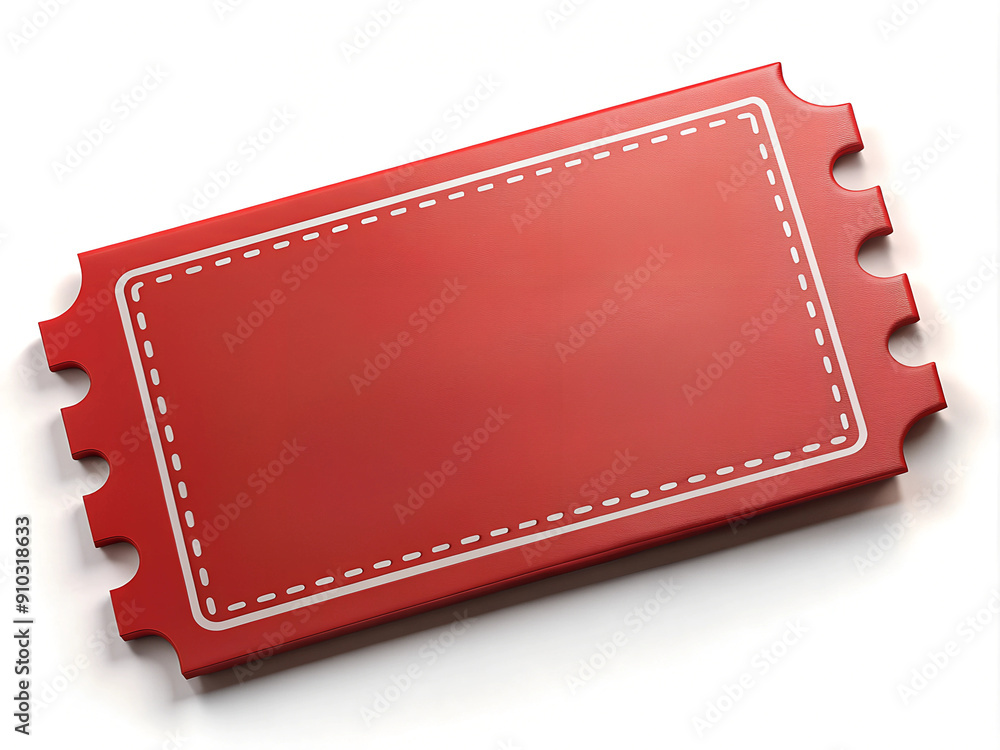 Red coupon with space for text in 3D style Red coupon with space for text in 3D style