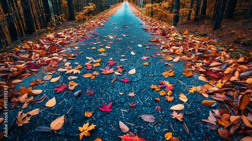 Autumn Path in the Forest.