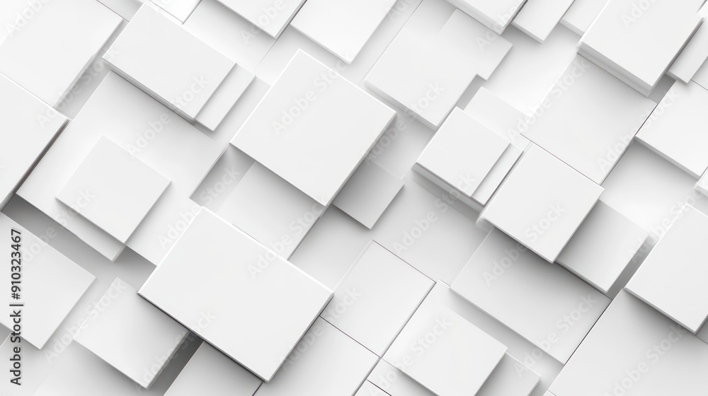 Abstract White Squares Abstract White Squares