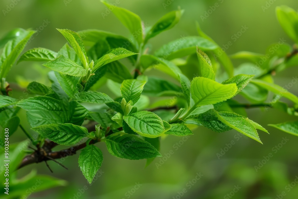 Close-up of fresh spring green leaves Hovenia dulcis, known as Japanese or Oriental Raisin tree. Beautiful simple AI generated image in 4K, unique. Close-up of fresh spring green leaves Hovenia dulcis, known as Japanese or Oriental Raisin tree. Beautiful simple AI generated image in 4K, unique.