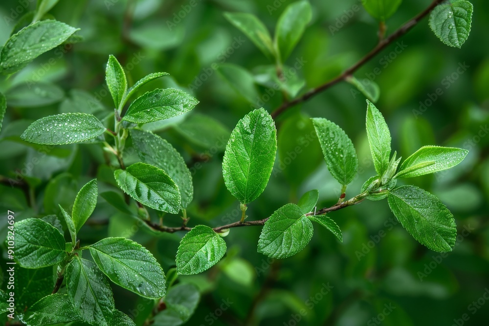 Fresh green lime leaves in springtime, selective focus with bokeh background - Tilia . Beautiful simple AI generated image in 4K, unique. Fresh green lime leaves in springtime, selective focus with bokeh background - Tilia . Beautiful simple AI generated image in 4K, unique.