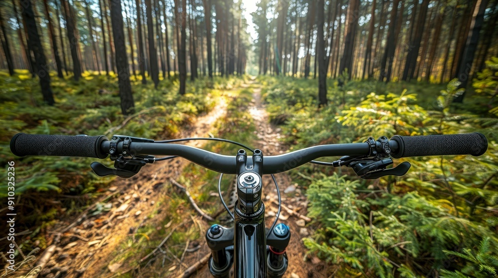 Mountain Biking Through the Forest. Mountain Biking Through the Forest.