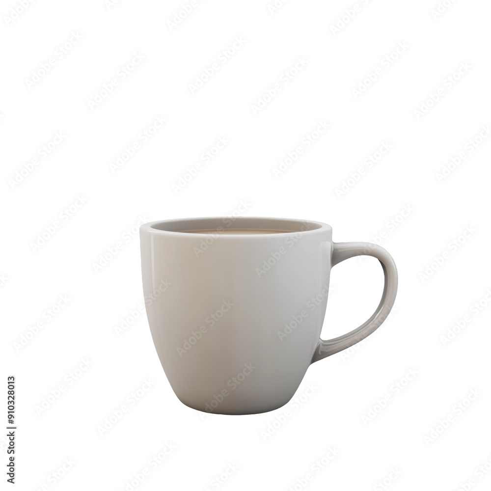 3D coffee cup with steam, suitable for cafes and morning themes.. AI 3D coffee cup with steam, suitable for cafes and morning themes.. AI