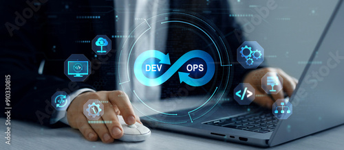 Cuadro en lienzo Agile programming and DevOps technology