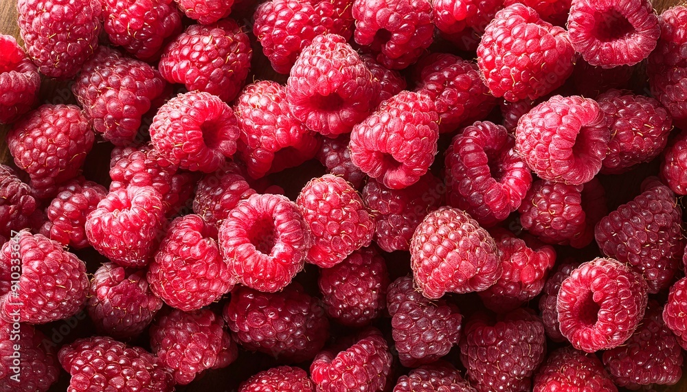 natural fruit background of fresh raspberries top view natural fruit background of fresh raspberries top view