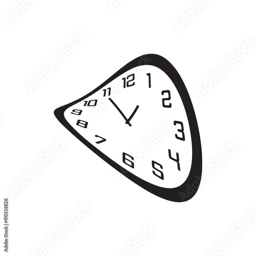 Deformed wall clock designed with simple details