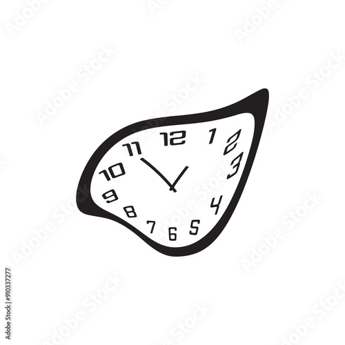 Deformed wall clock designed with simple details