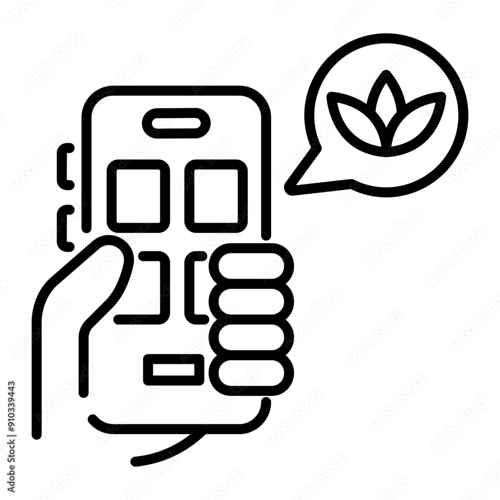A line style icon of yoga app A line style icon of yoga app