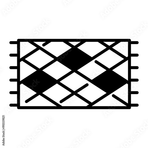 A linear icon of pattern carpet 