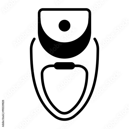 A line style icon of toilet 