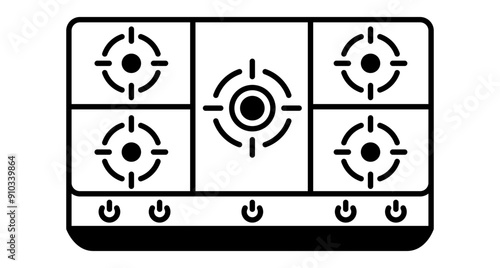 A line style icon of kitchen stove 