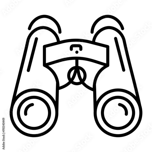 Binoculars icon designed in line style 