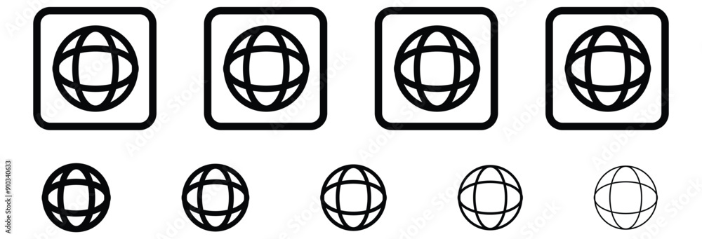 world web icon www earth globe icons . website icon for contact icons line art. world web icon www earth globe icons . website icon for contact icons line art.