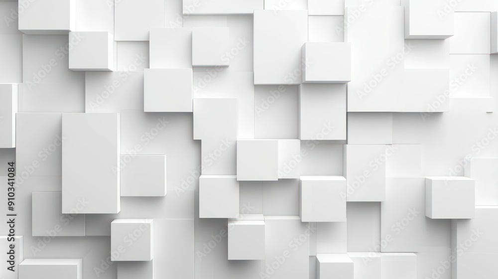 Abstract White Cube Background Abstract White Cube Background