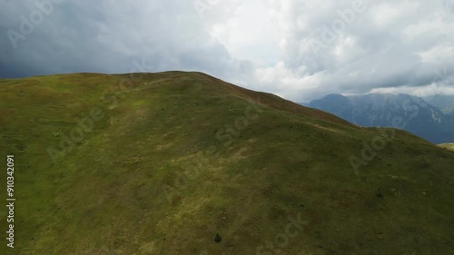 Scenic Aerial View: Baiului and Bucegi Mountain Ranges. photo