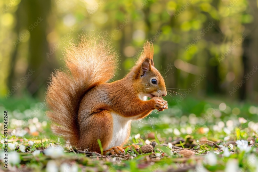 Sciurus vulgaris - Eichhörnchen mit einer Haselnuß. Beautiful simple AI generated image in 4K, unique. Sciurus vulgaris - Eichhörnchen mit einer Haselnuß. Beautiful simple AI generated image in 4K, unique.