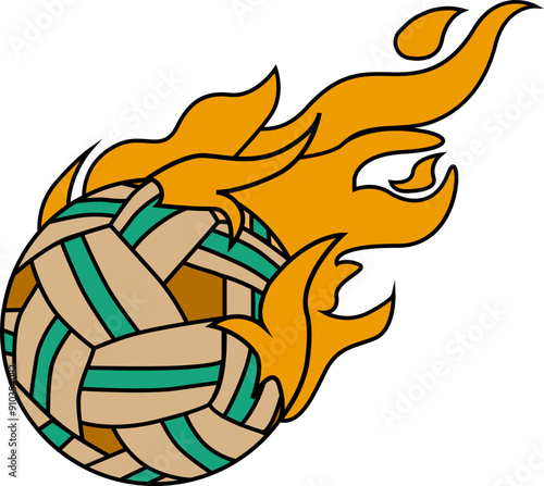 The sepak takraw caught fire