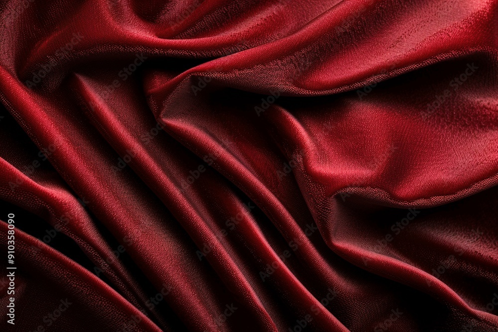 Fototapeta premium Close-up of rich velvet fabric showcasing its soft, luxurious texture with a subtle sheen