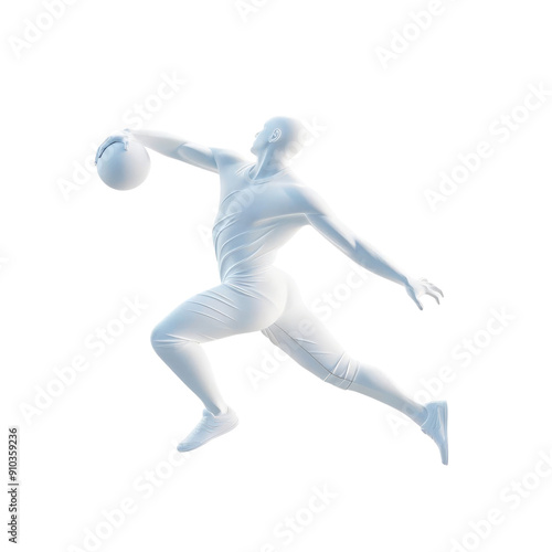 Silhouette of a basketball player in mid-air, about to shoot the ball.