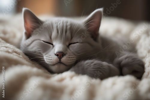 british sleeping kitten adorable animal carnivore cat companion cute domestic felino fur grey laying lovable mammal pedigree pedigreed pet pillow playful purebred purr short hair thread sleep rest