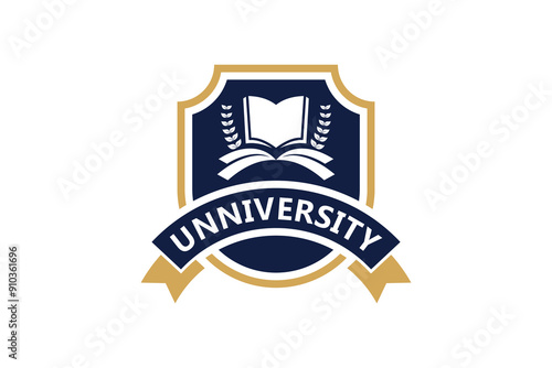 School emblem logo design. Success institute academy logo design