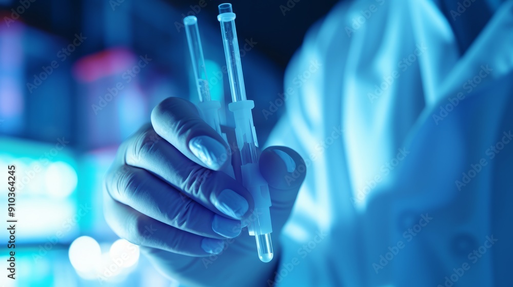 Close-up of lab technician holding test tube for scientific analysis, detailed view of laboratory work with focus on precision and accuracy in experimentation, professional science and research settin Close-up of lab technician holding test tube for scientific analysis, detailed view of laboratory work with focus on precision and accuracy in experimentation, professional science and research settin