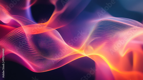 Wallpaper Mural Abstract digital background electromagnetic wave background Innovation digital wave background information technology background The background is the background. gradient wave digital wave banner Torontodigital.ca