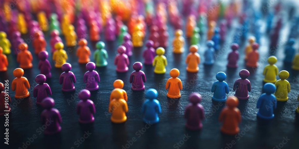 A diverse group of people standing together in a circular formation, highlighting unity and community A diverse group of people standing together in a circular formation, highlighting unity and community