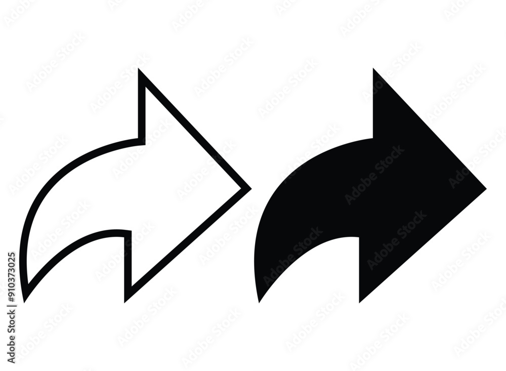 Share, Send, and Forward Arrow Icon isolated on white background Share, Send, and Forward Arrow Icon isolated on white background