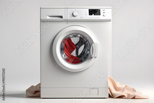 Realistic vector washers on white background. Perspective view. Cover template. banner design. Vector illustration.
 photo