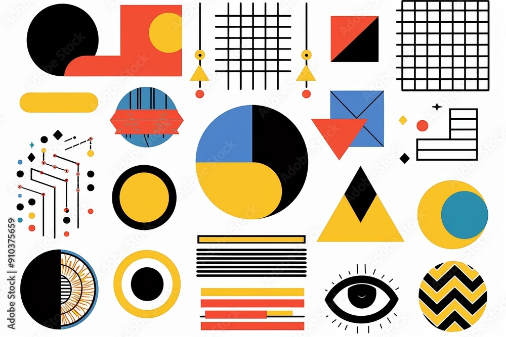 Simple geometric forms - dynamic geometric abstract background. Beautiful simple AI generated image in 4K, unique. Simple geometric forms - dynamic geometric abstract background. Beautiful simple AI generated image in 4K, unique.