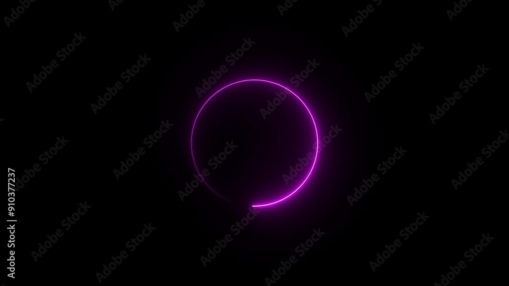 Circle loading icon and buffering sign in website background 4k video.