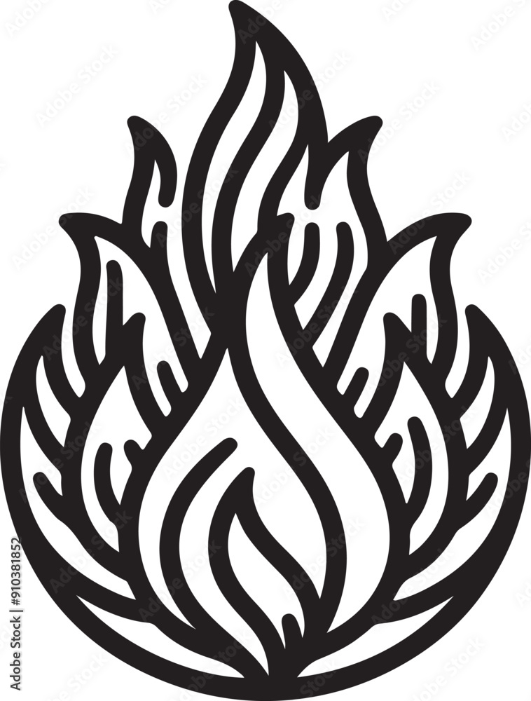Obraz premium flame outline design 