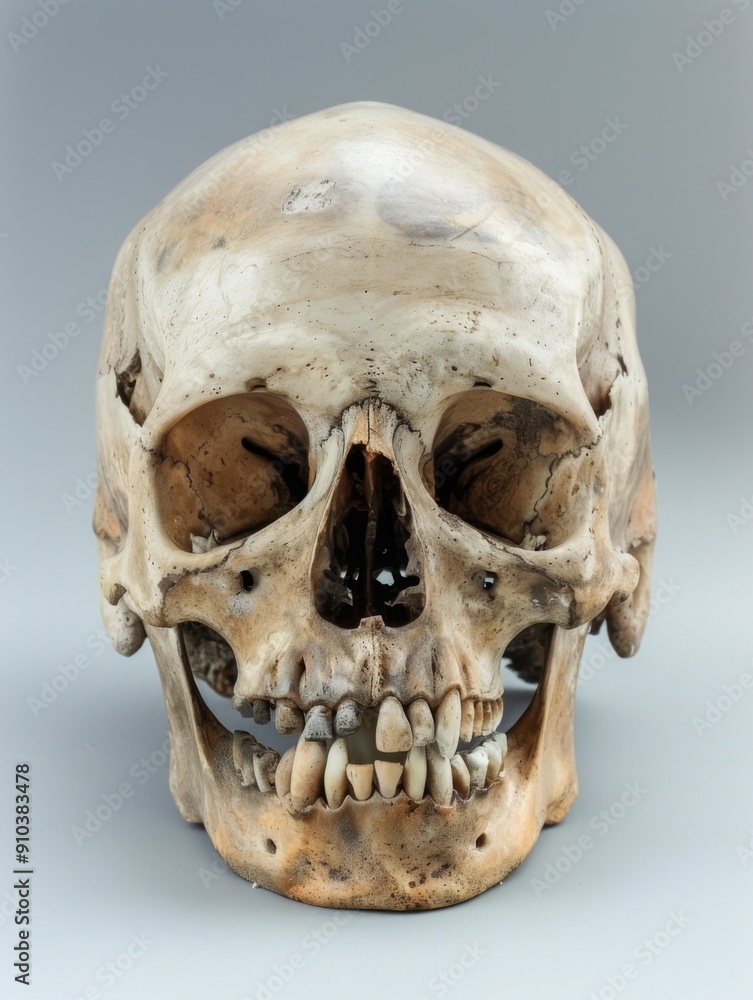Human skull on white background. Human remains. Human skull on white background. Human remains.