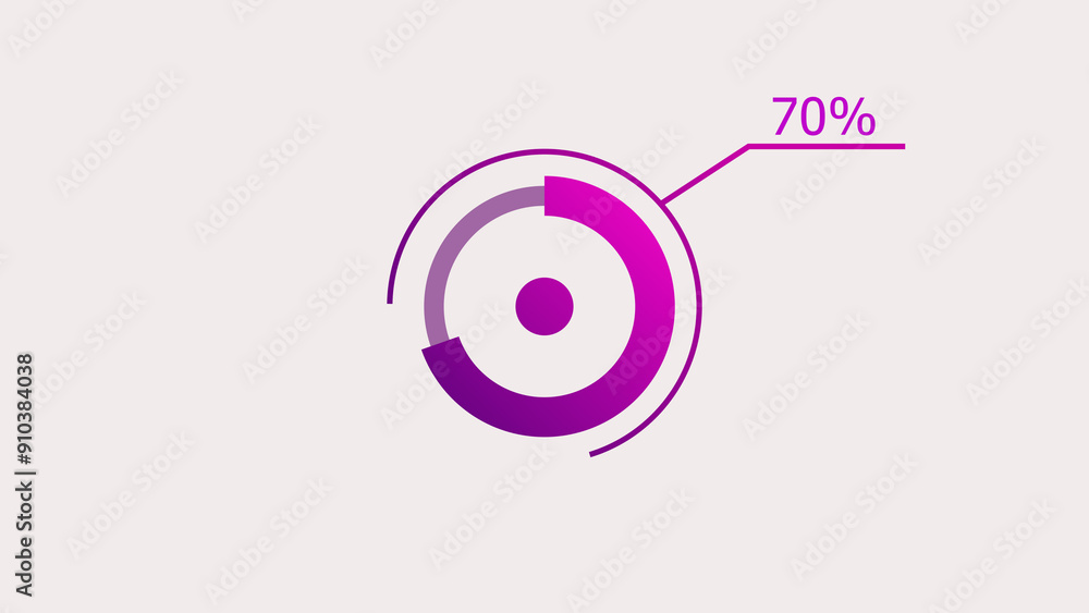 70% circle loading icon diagrams Infographics background. Abstract storage pie chart symbol background illustration. 70% circle loading icon diagrams Infographics background. Abstract storage pie chart symbol background illustration.