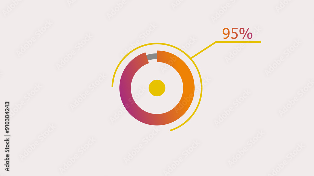 95% circle loading icon diagrams Infographics background. Abstract storage pie chart background illustration. 95% circle loading icon diagrams Infographics background. Abstract storage pie chart background illustration.